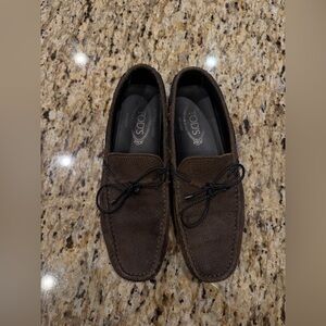 Tod’s Gommino Brown Suede Driving Loafers Men Shoes Size UK 8.5 US 10